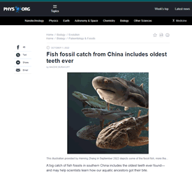 Fish Fossil Catch from China Includes Oldest Teeth Ever