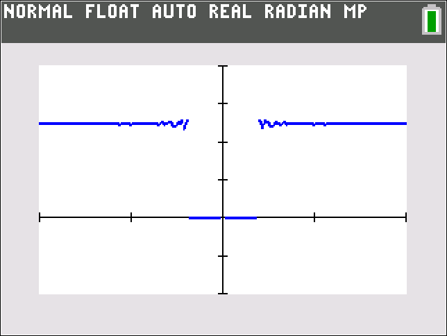 calculator screen, showing lines
