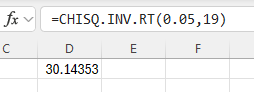 Excel Chi-Square Critical Value