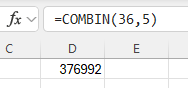 Excel Combination