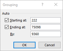 Excel Quantitative Frequency Distribution step 8