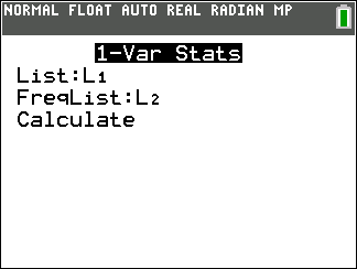 TI-Calculator Descriptive Statistics Two Variable step 4a