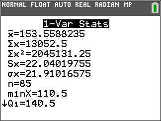 TI-Calculator Descriptive Statistics Two Variable step 5