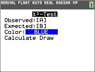 TI-Calculator Test for Association step 5