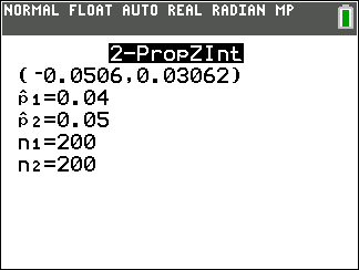 TI-Calculator z-Interval step 3