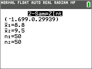 TI-Calculator z-Interval step 4