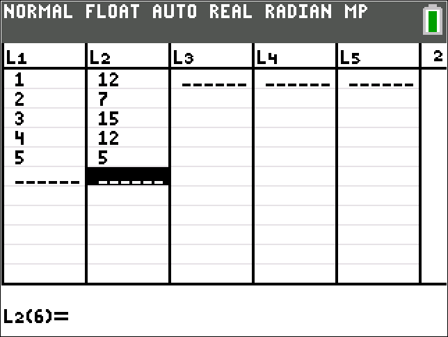 TI-Calculator Bar Charts step 2