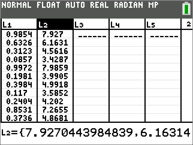 TI-Calculator Random Real Number Samples step 4b