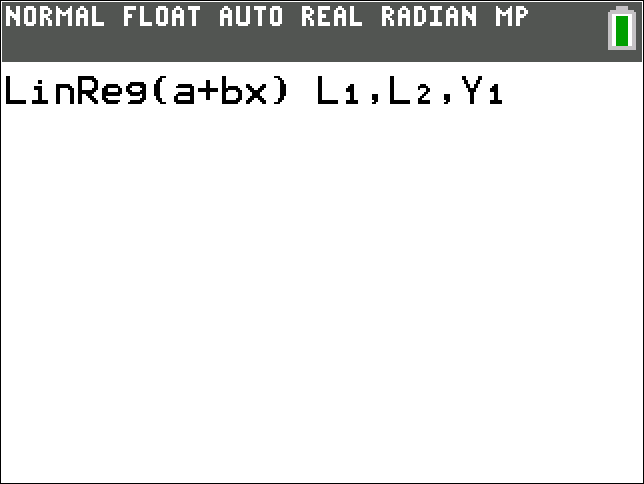 TI-Calculator Simple Linear Regression step 4b