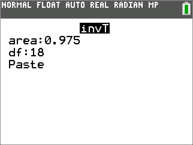 TI-Calculator Inverse t step 3a