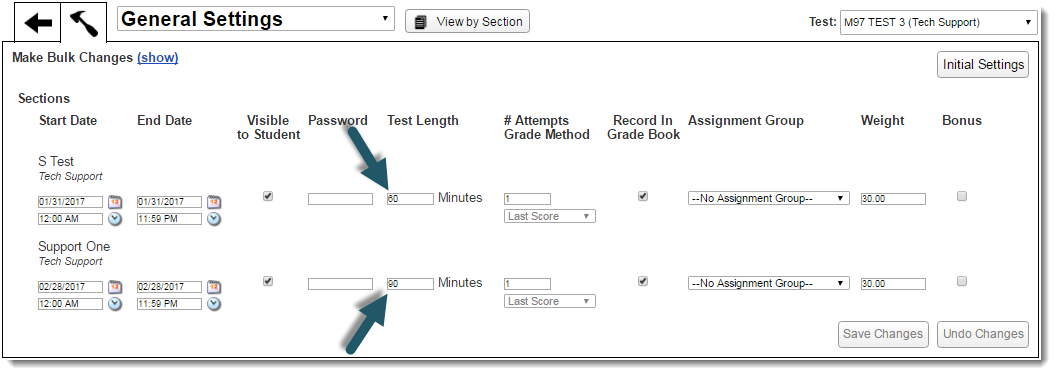 Limit Test Length
